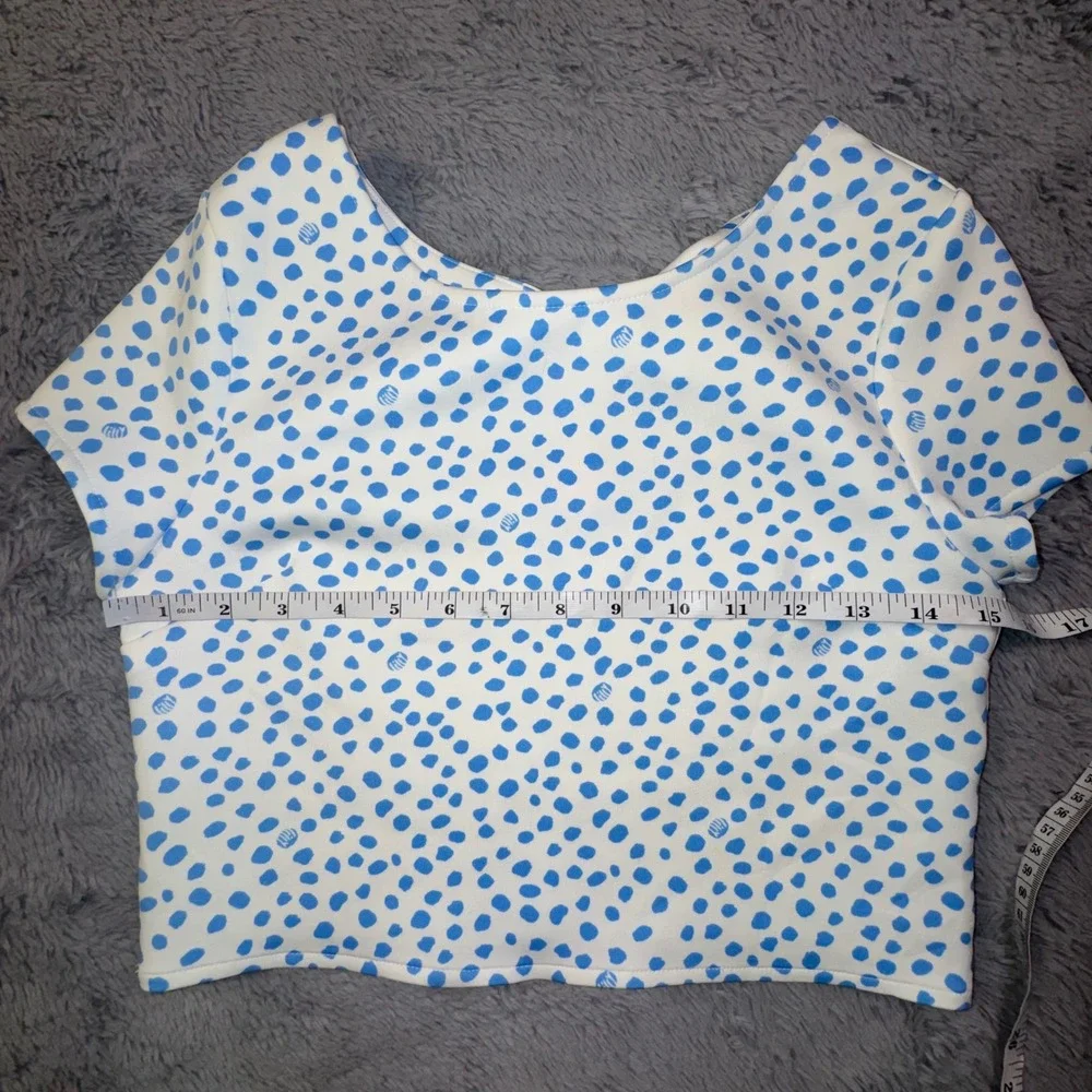 Lilly Pulitzer Girls 14 XL Thelma Set Polka Two Piece‎ Set Blue Skirt Top Dress